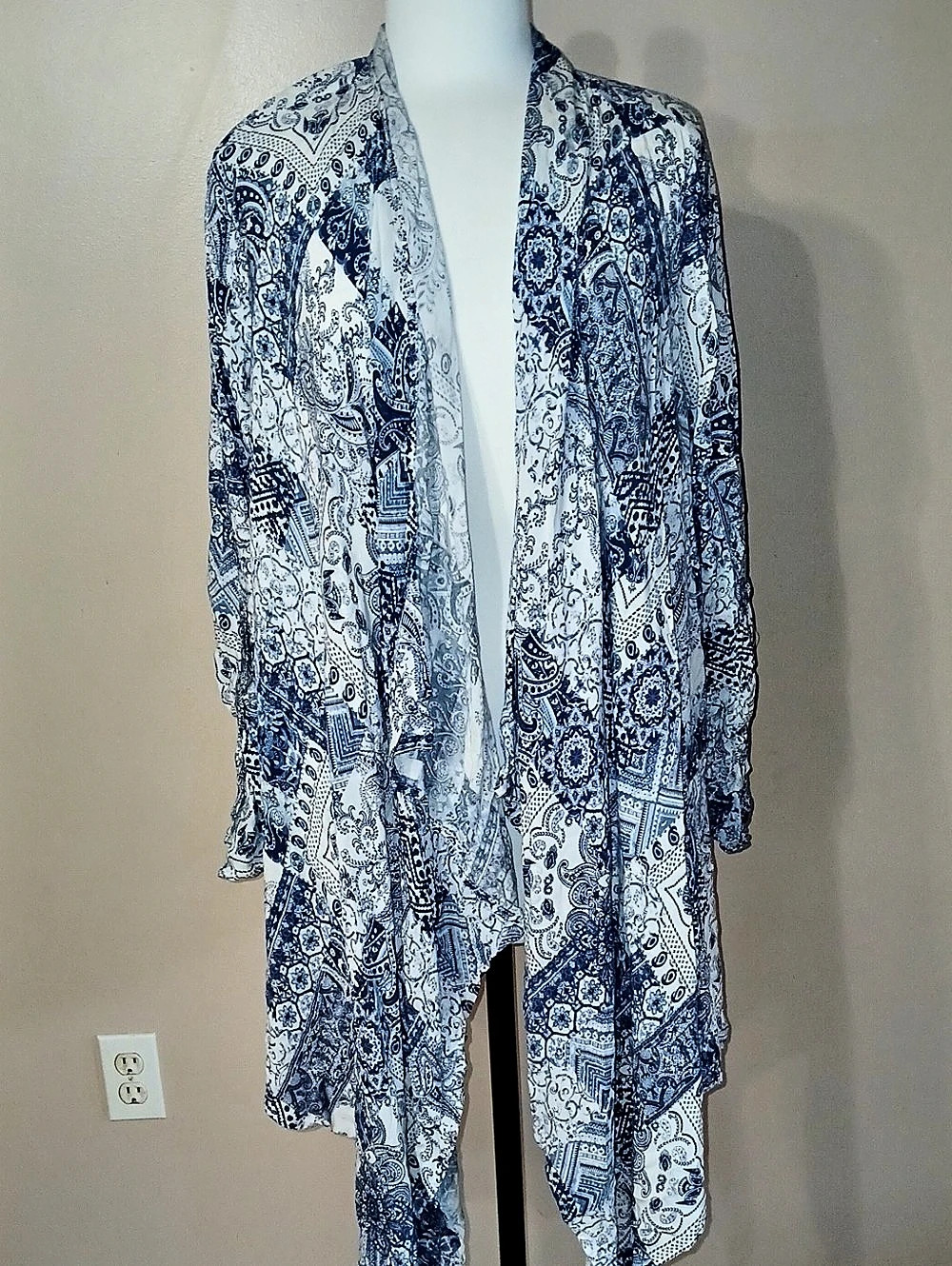 Blue & White Paisley Cape